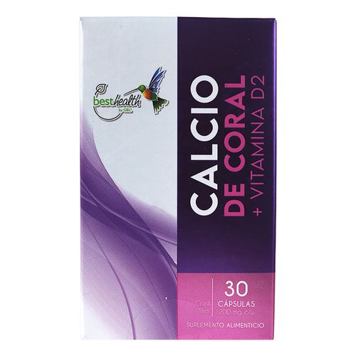 Suplemento Alimenticio Calcio De Coral Best Health 30 Cápsulas