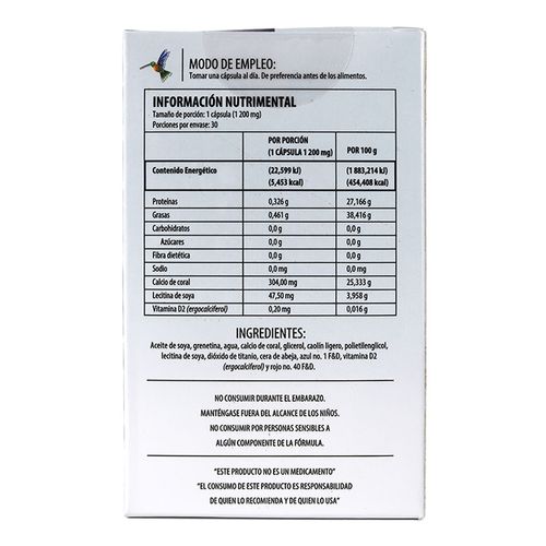 Suplemento Alimenticio Calcio De Coral Best Health 30 Cápsulas
