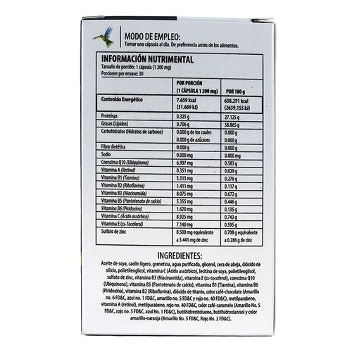 Suplemento Alimenticio Multivitamínico +Q10 1200mg 30 Cápsulas