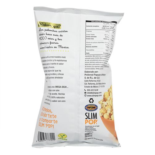 Palomitas Slimp Pop Queso Cheddar 110g