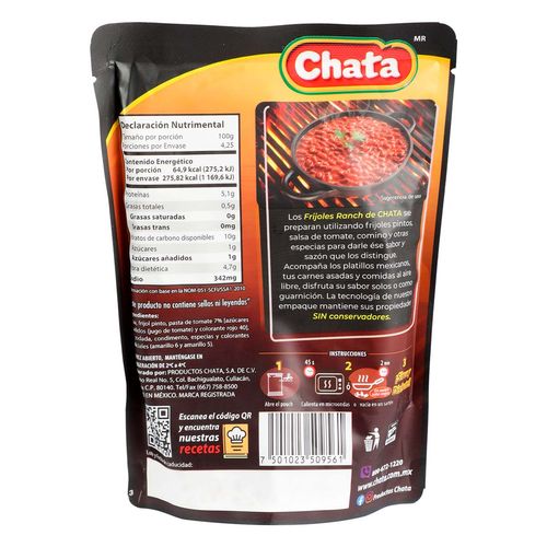 Frijol Chata Ranch 425g