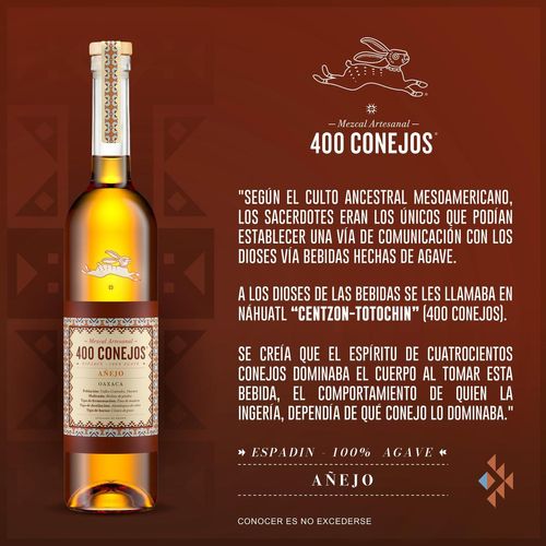 Mezcal 400 Conejos Espadín Añejo 750ml