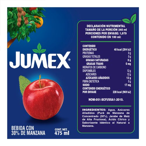 Bebida Jumex Manzana 475ml