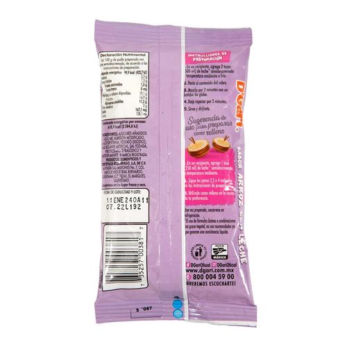 Postre En Polvo D'Gari Pudin arroz 96g