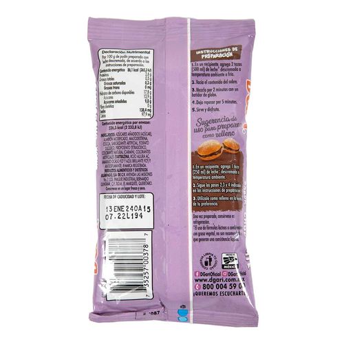 Postre En Polvo D'Gari Pudin Chocolate 96g