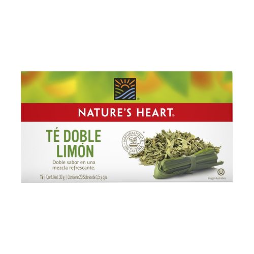 Té Nature's Heart Doble Limón 20 Sobres