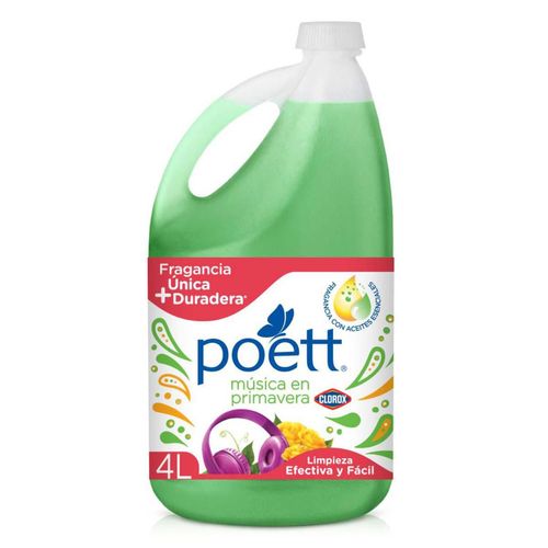 Limpiador Multiusos Aromatizante Poett Música en Primavera 4L