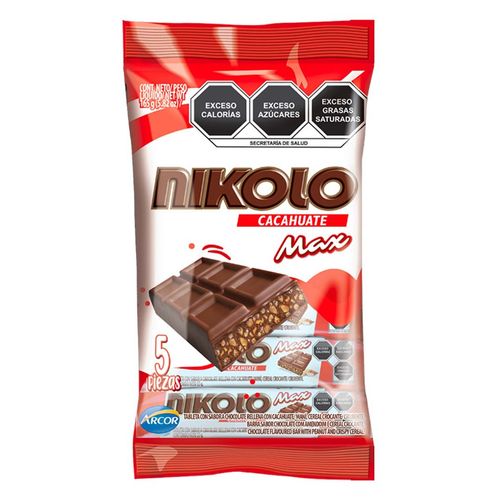 Chocolate Nikolo Cacahuate 140g