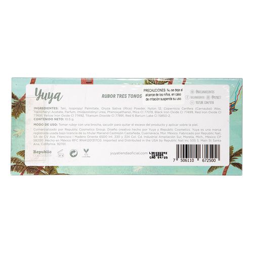 Paleta Rubor Yuya Besos 1 Pz