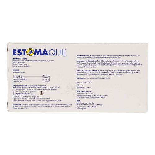 Antiacido Estomaquil 24 Tabletas 1 Pza