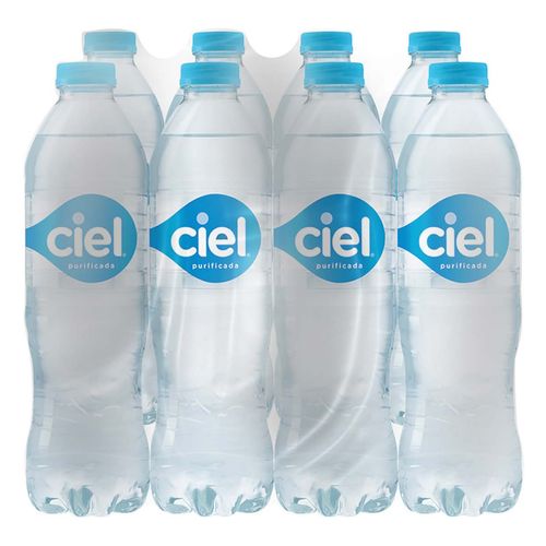 Agua Purificada Ciel Natural 8 Piezas de 600ml