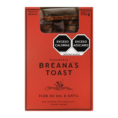 Pan Breanas Toast Tostado Flor Sal 170g