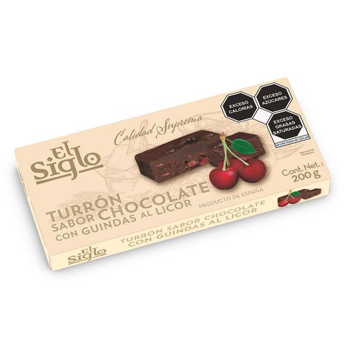Turrón El Siglo Chocolate Con Guindas 200g