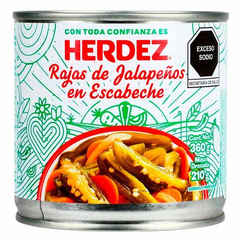 Chile Herdez Jalapenos En Rajas 380g