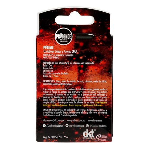 Condones Prudence Sabor y Aroma Soda 3 Piezas