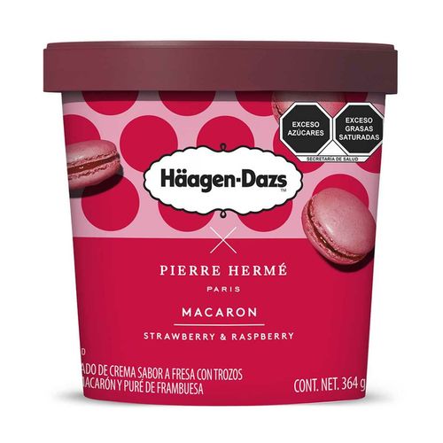 Helado Haagen Dazs Macarron Fresa 364g