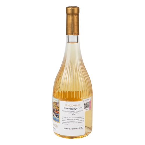 Vino Blanco Lungomare Sauvignon Malvasia Puglia, IGP 750ml