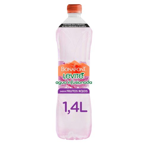 Agua Infusionada Bonafont Levité con Toque Sabor Frutos Rojos 1.4L Sin Azúcar