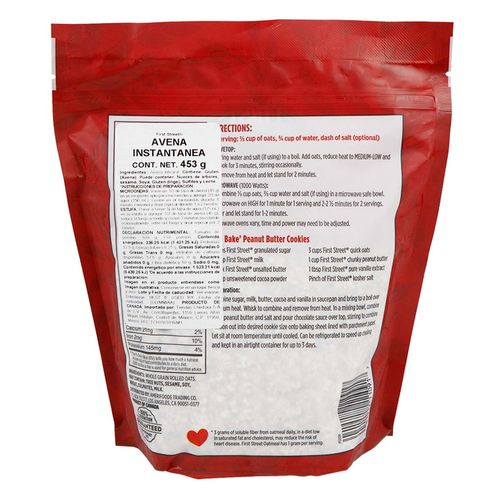 Avena First Street Rapida Cocción 454g
