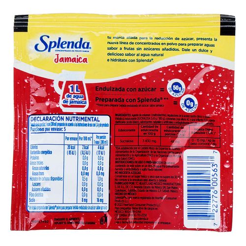 Concentrado En Polvo Splenda Jamaica 7g