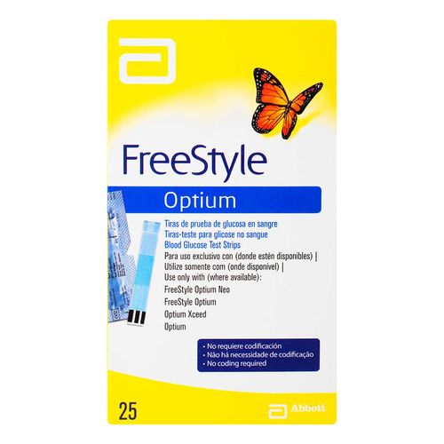 Freestyle Optium Tiras Reactiva 25 Tiras