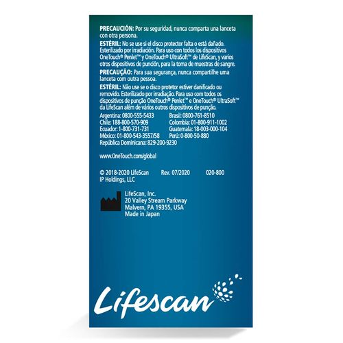 One Touch Ultra-Soft 25 Lancetas