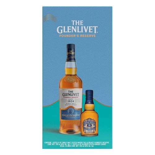 Whisky The Glenlivet 700ml + Chivas Regal 18 200ml