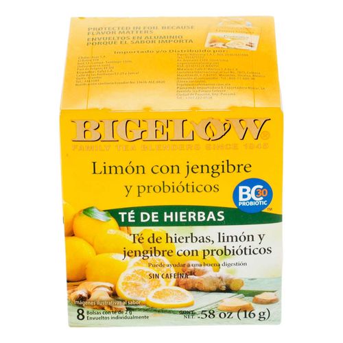 Té Bigelow Limon Probioticos 16g