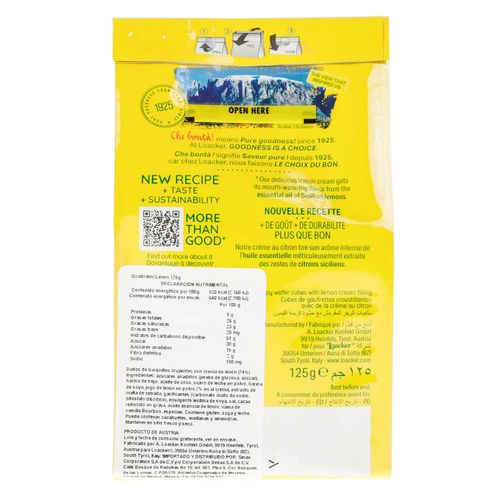 Galleta Loacker Quadratini Limón 125g