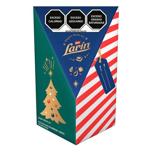 Chocolate Con Leche y Trozos de Nueces Larin Small Christmas Display con 6 Piezas de 8g Cada Uno