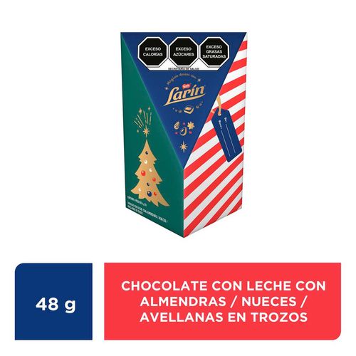 Chocolate Con Leche y Trozos de Nueces Larin Small Christmas Display con 6 Piezas de 8g Cada Uno