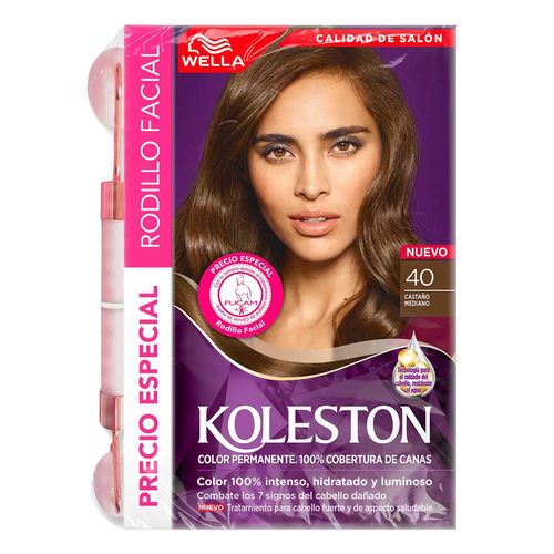 Tinte Koleston 40 Castaño Medio + Rodillo Facial