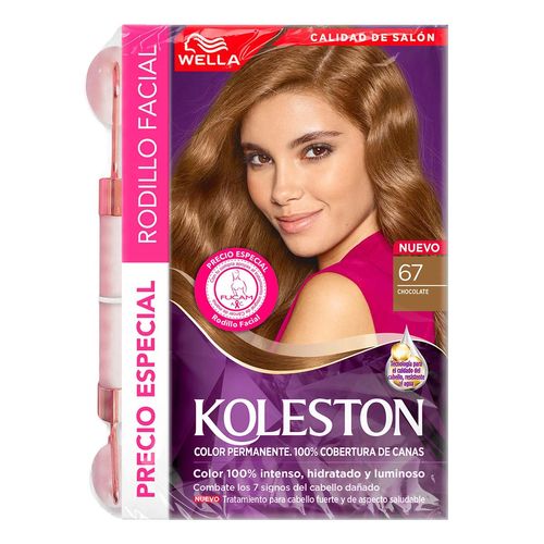 Tinte Koleston 67 Chocolate + Rodillo Facial