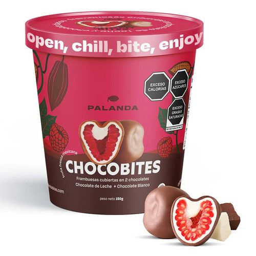 Frambuesa Palanda Chocolate de Leche más chocolate Blanco 150 g