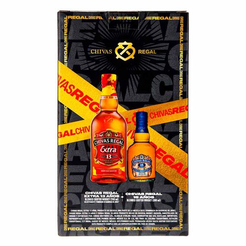 Whisky Chivas Regal 13 años 750ml + Whisky Chivas Regal 18 años 200ml