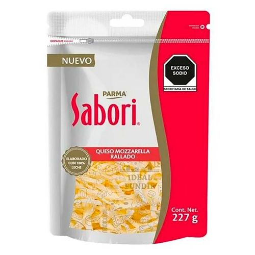 Queso Mozzarella Rallado Sabori 227g