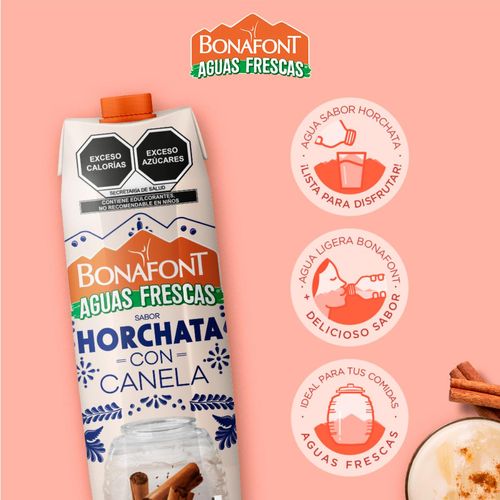 Agua saborizada Bonafont Aguas Fresacas Sabor Horchata 946ml