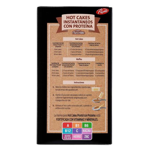 Harina Pronto Hot Cake Proteína Chocolate 500g
