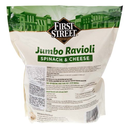 Ravioli First Street Jumbo Espinaca y Queso 1.13kg
