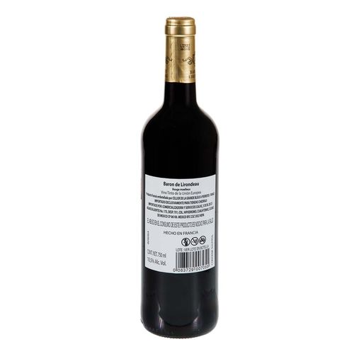 Vino Tinto Frances Baron de Lirondeau 750ml