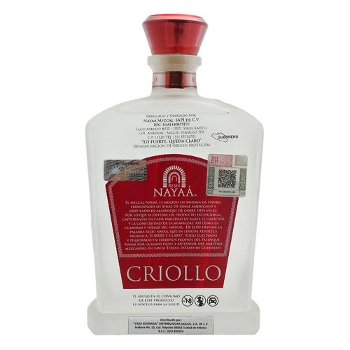Mezcal Nayaá Criollo 750ml