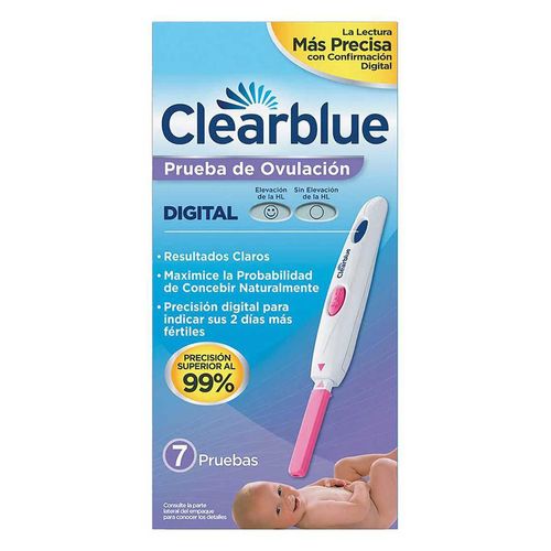 Prueba De Ovulación Clear Blue con 7 piezas