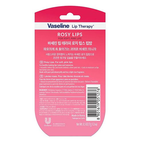 Pack Bálsamo Vaseline Rosy Lips 2 Piezas