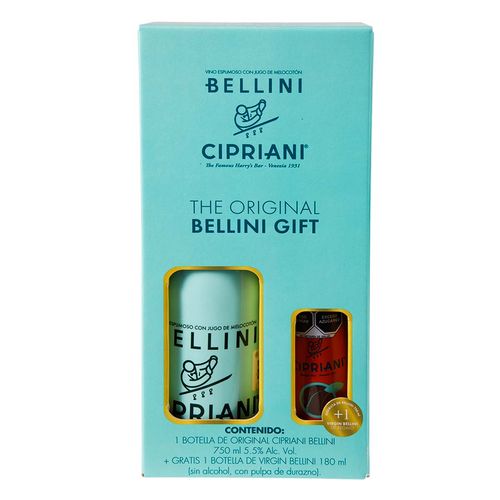 Vino Espumoso Cava Cipriani Bellini 750ml + Virgin 180ml