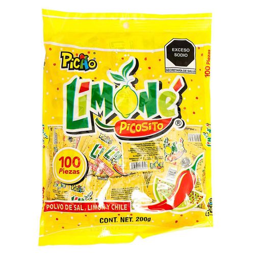 Dulce Picao Limoné Picosito 100 Piezas