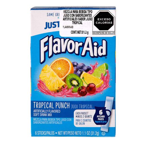 Polvo Flavor Aid Ponche Tropical 31.2g