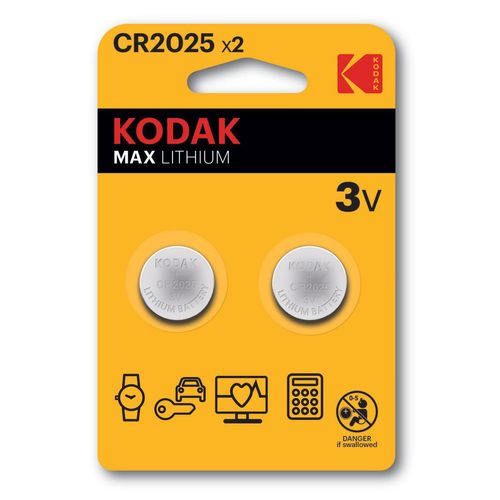 Pilas Kodak Photografic Max Litio CR2025 Battery (2 pack)