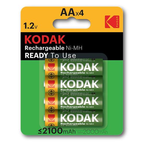 Cargador Kodak Recargable Ni-MH AA Battery 2100mAH Recargable (4 pack)