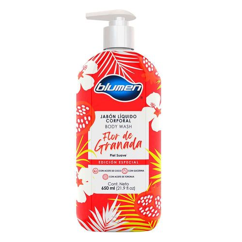 Jabón Líquido Corporal Blumen Flor de Granada 650ml