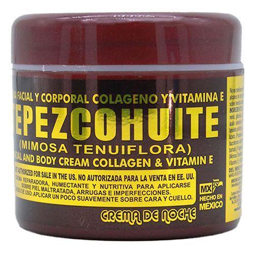 Crema Facial y Corporal Indio Papago Tepezcohuite Colágeno y Vitamina E 120g